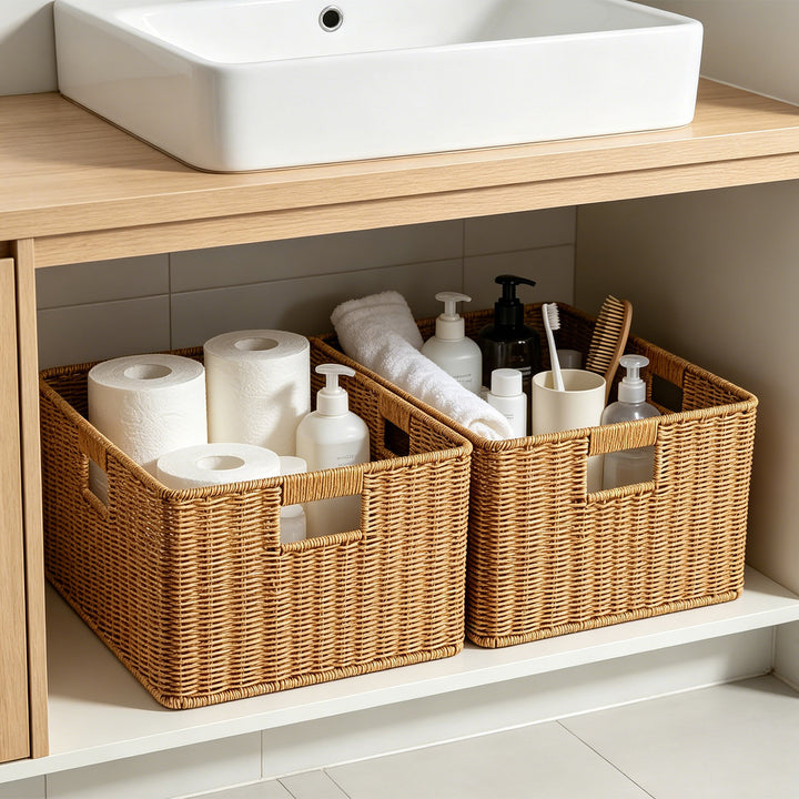 Storage Basket with Ergonomic Handles Bowlift