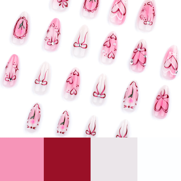Artful Nail Art with Romantic Heart Design Bowlift