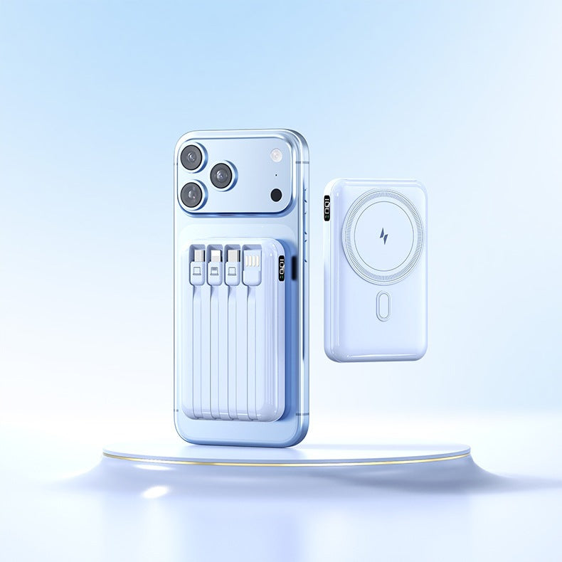 Power bank with integrated charging cable and stylish design Bowlift