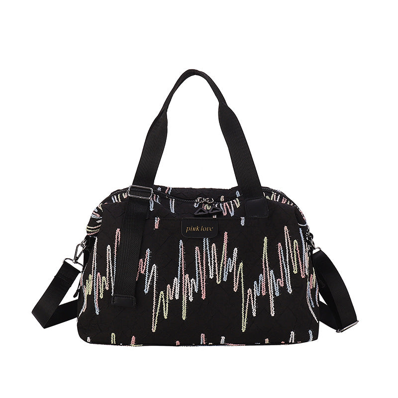 Chic Textured Travel Duffle Bag Bowlift