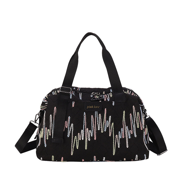 Chic Textured Travel Duffle Bag Bowlift