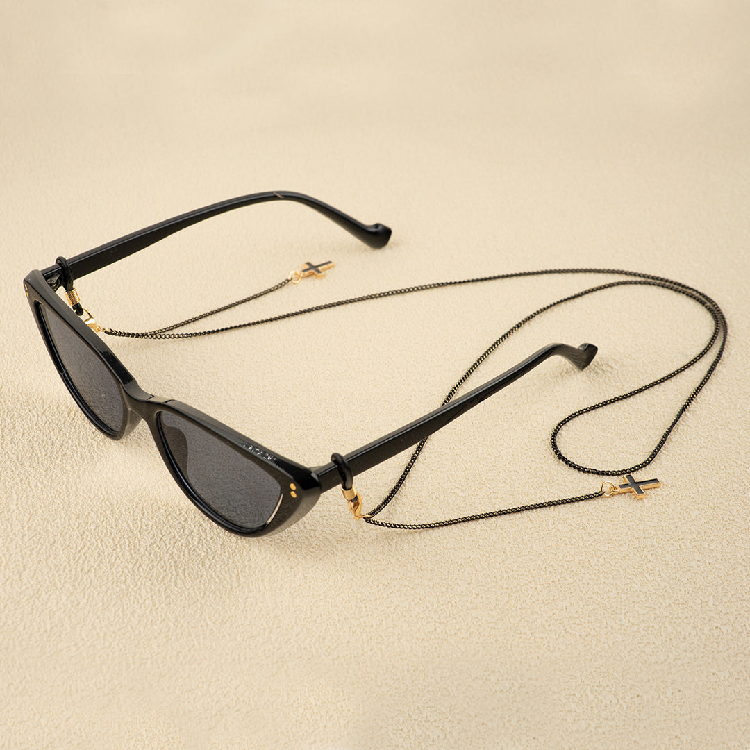 Stylish Beaded Cross Pendant Eyewear Chain Bowlift
