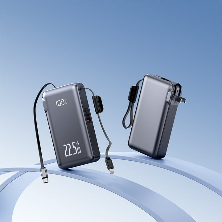 Portable power bank with integrated LCD display and fast charging function Bowlift