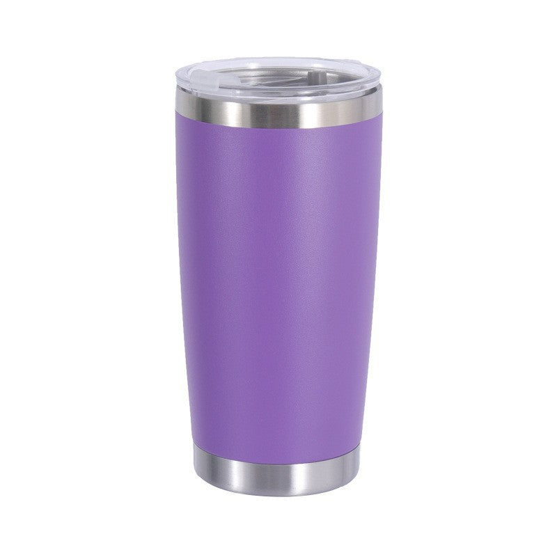 Vacuum Insulated Stainless Steel Travel Tumbler With Spill-Resistant Slider Lid And Tapered Cupholder Fit