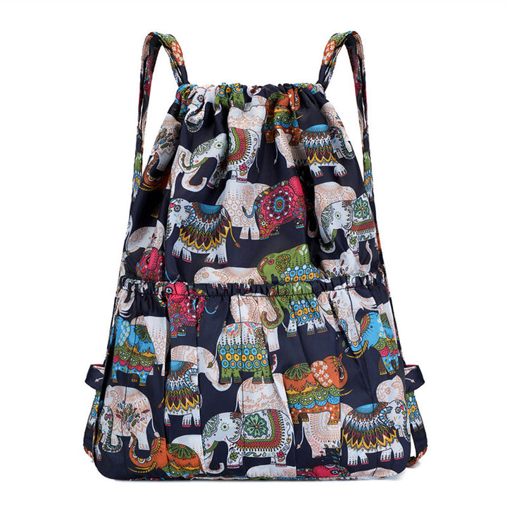 Floral Print Drawstring Backpack Bowlift