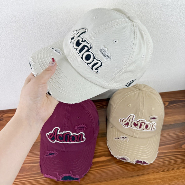 Men's Distressed Graphic Baseball Cap Bowlift 1784270841