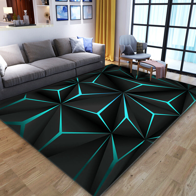 Geometric Patterned Area Rug Bowlift