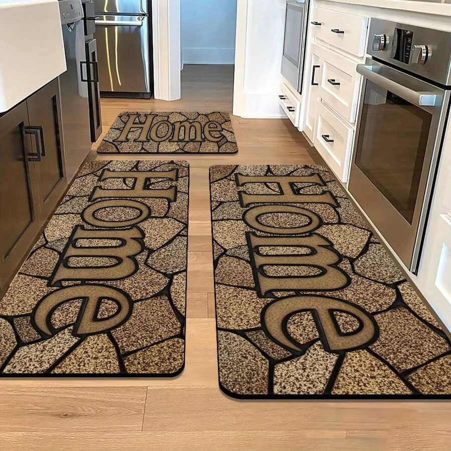 Stone-Inspired Decorative Area Mat Bowlift