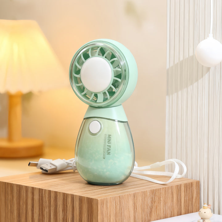 Ladies portable hand fan with misting air function and cute animal design Bowlift