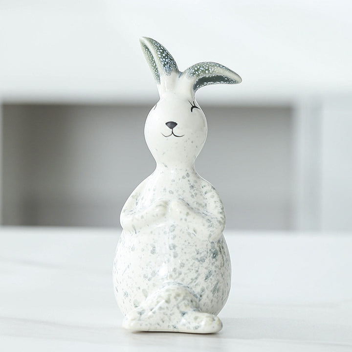 Whimsical Decorative Bunny Sculpture Bowlift