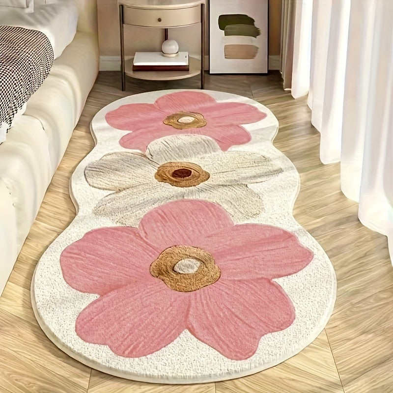 Flower Patterned Area Rug Bowlift