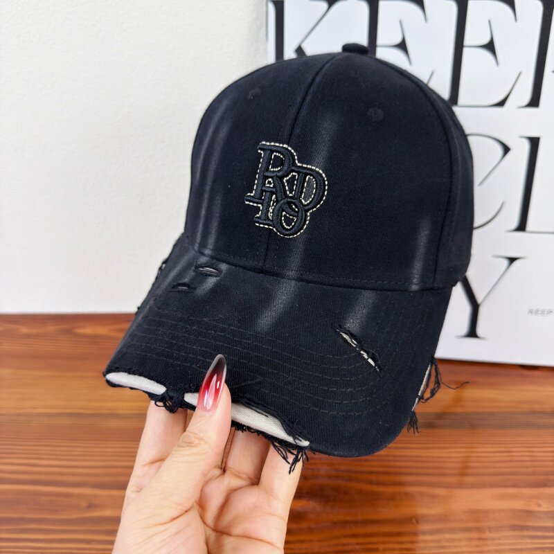 Women's Distressed Classic Cotton Baseball Cap Bowlift