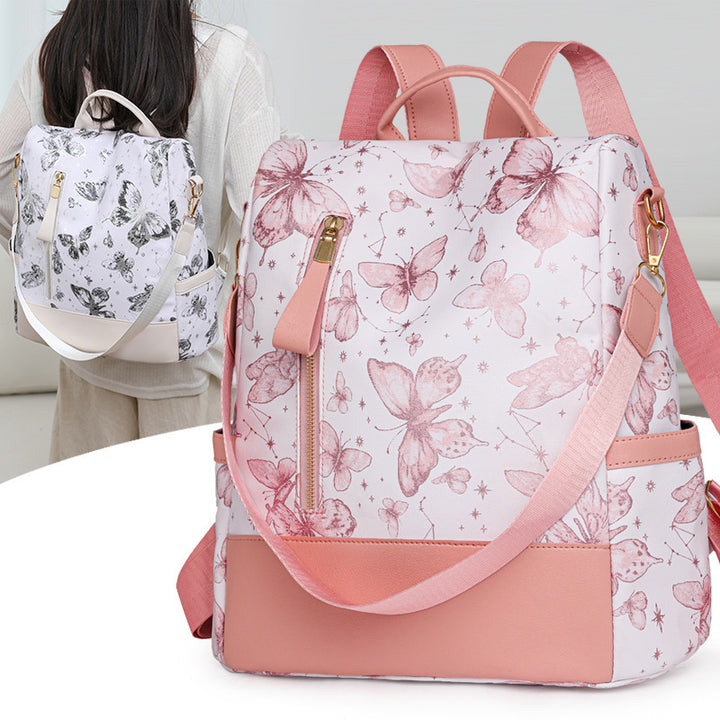 Stylish Butterfly Print Backpack Bowlift