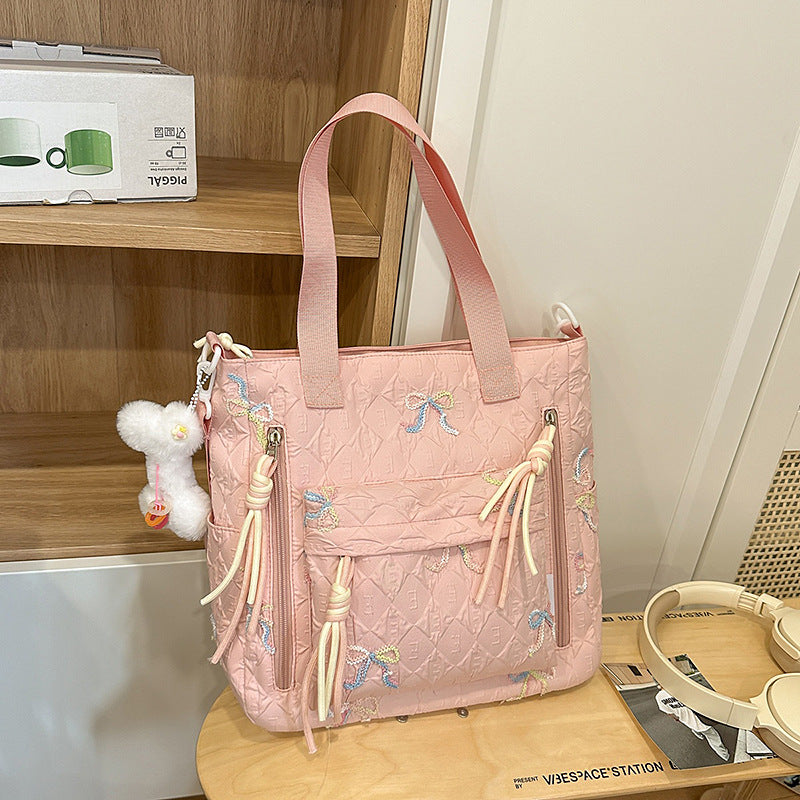 Quilted Bow-Detail Fashion Backpack Bowlift