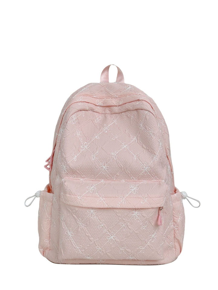 Backpack with Stylish Embossed Design and Multiple Compartments Bowlift
