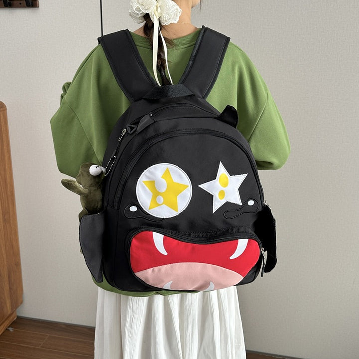 Playful plush backpack with animal face Bowlift