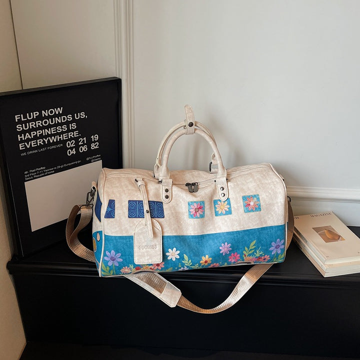 Decorative Floral Overnight Duffle