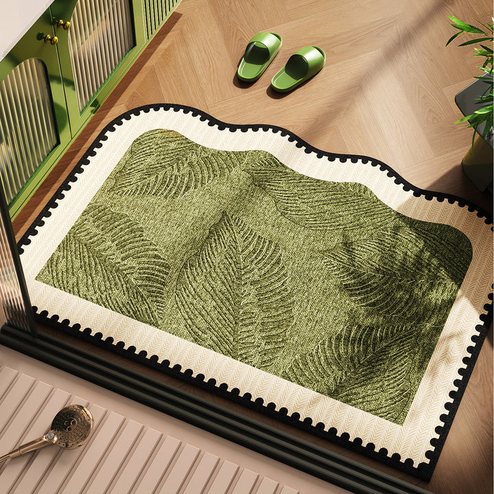 Lace-Trimmed Bath Mat Bowlift