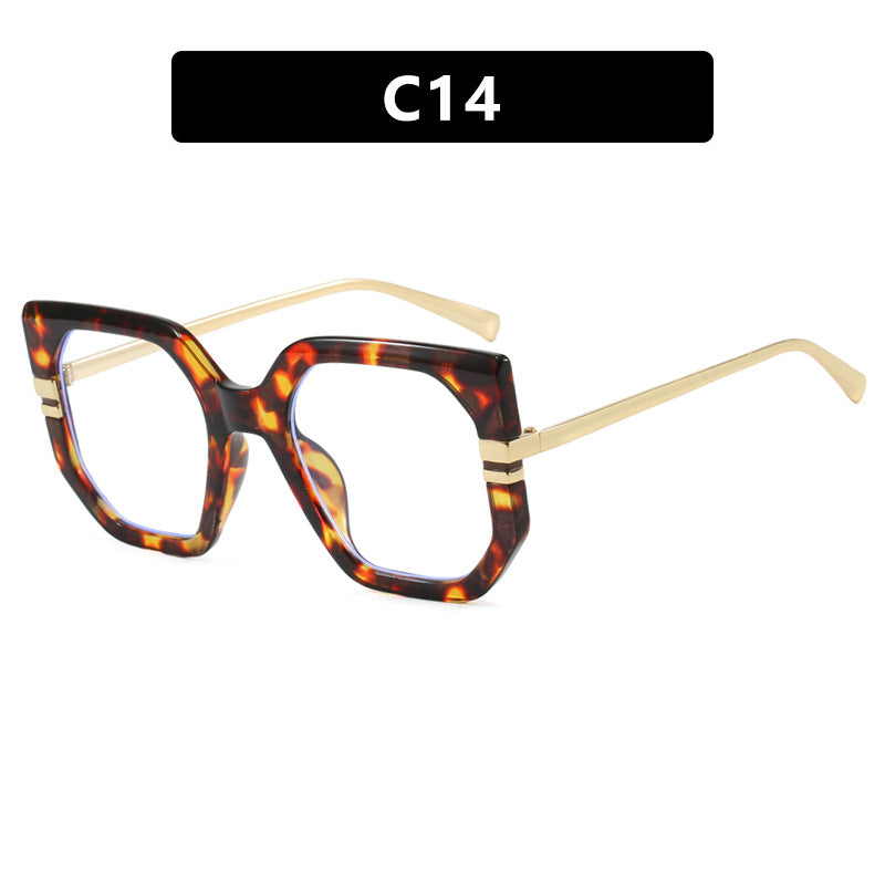 Women's geometric sunglasses with luxurious gold frame and polarized lenses Bowlift