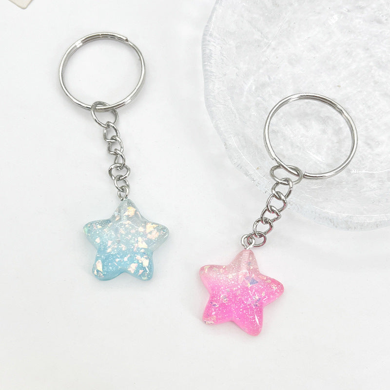 Star-Shaped Acrylic Keychain Bowlift