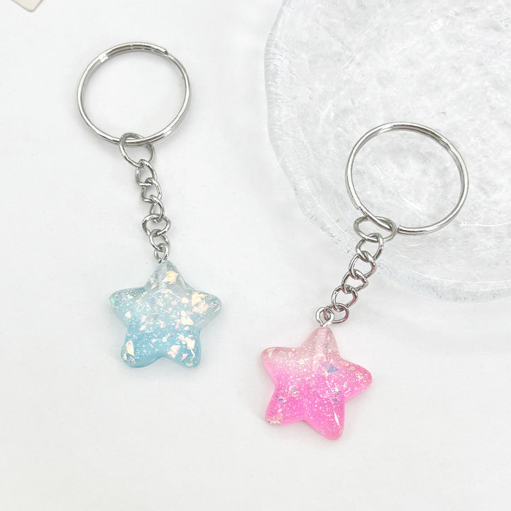 Star-Shaped Acrylic Keychain Bowlift