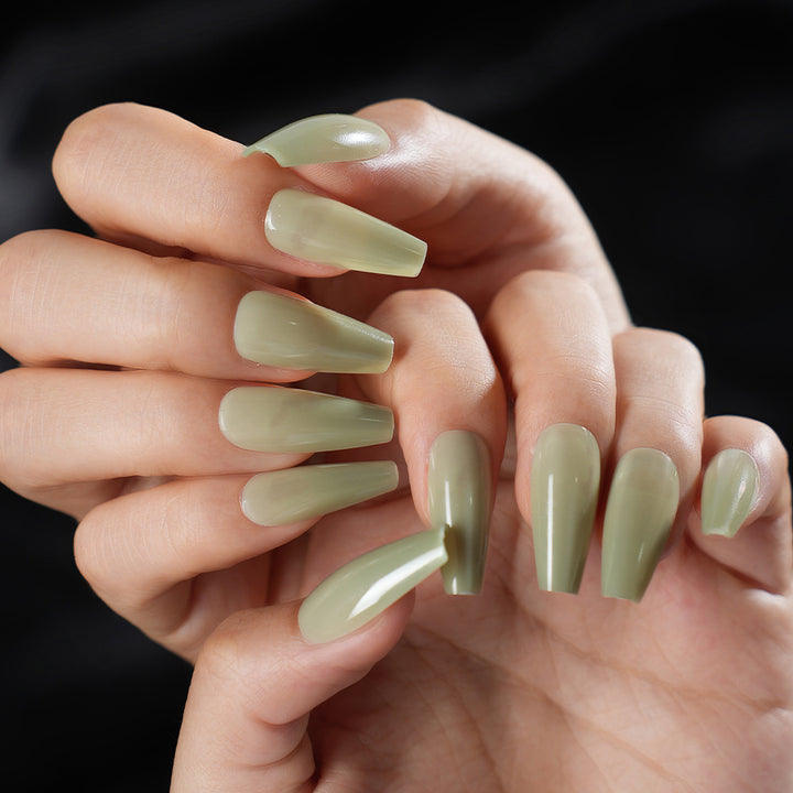 Long-Lasting Glossy Press-On Nail Set Bowlift