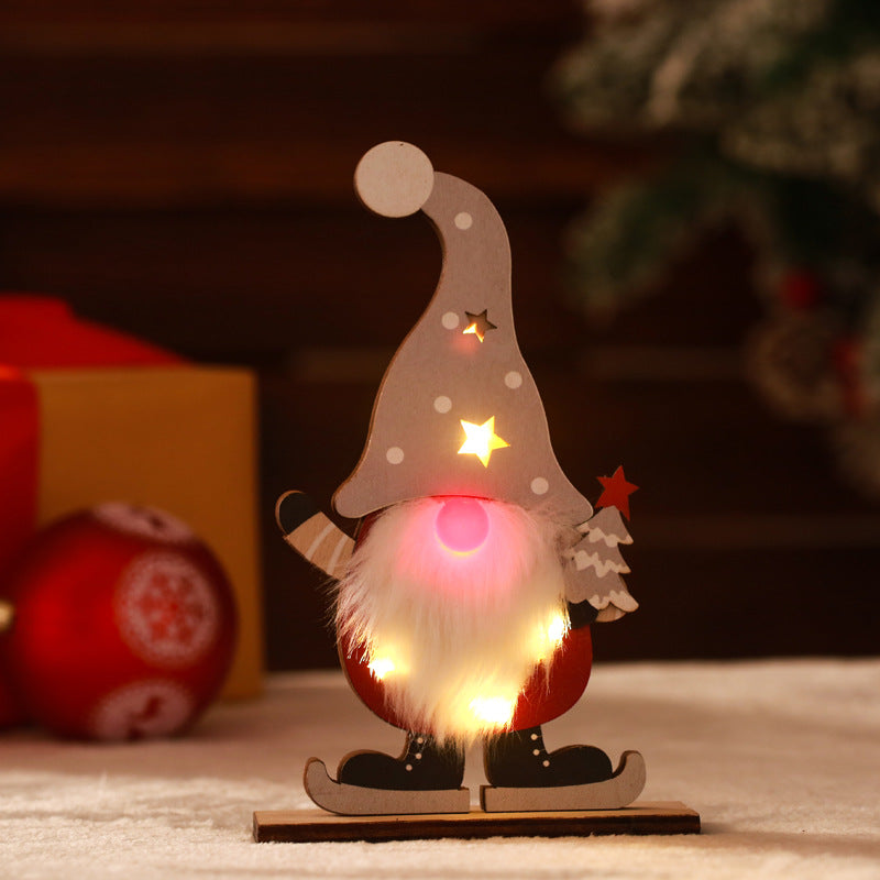 Decorative Christmas gnome with LED lighting Bowlift