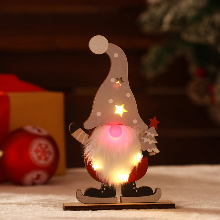 Decorative Christmas gnome with LED lighting Bowlift