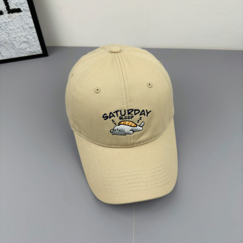 Unisex Playful Embroidered Cap Bowlift