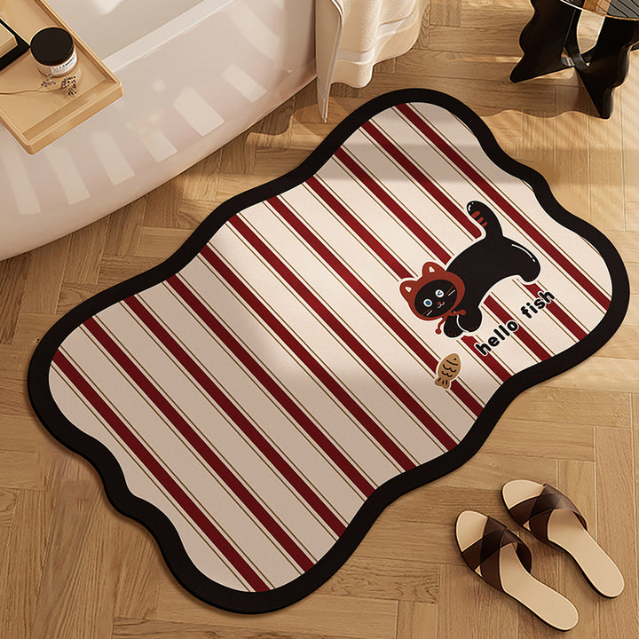 Cute Panda-Themed Bath Mat Bowlift
