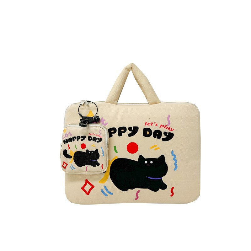 Laptop bag with creative cat pattern Bowlift