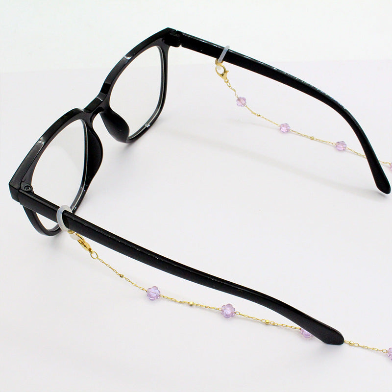 Elegant Crystal-Designed Eyewear Chain Bowlift