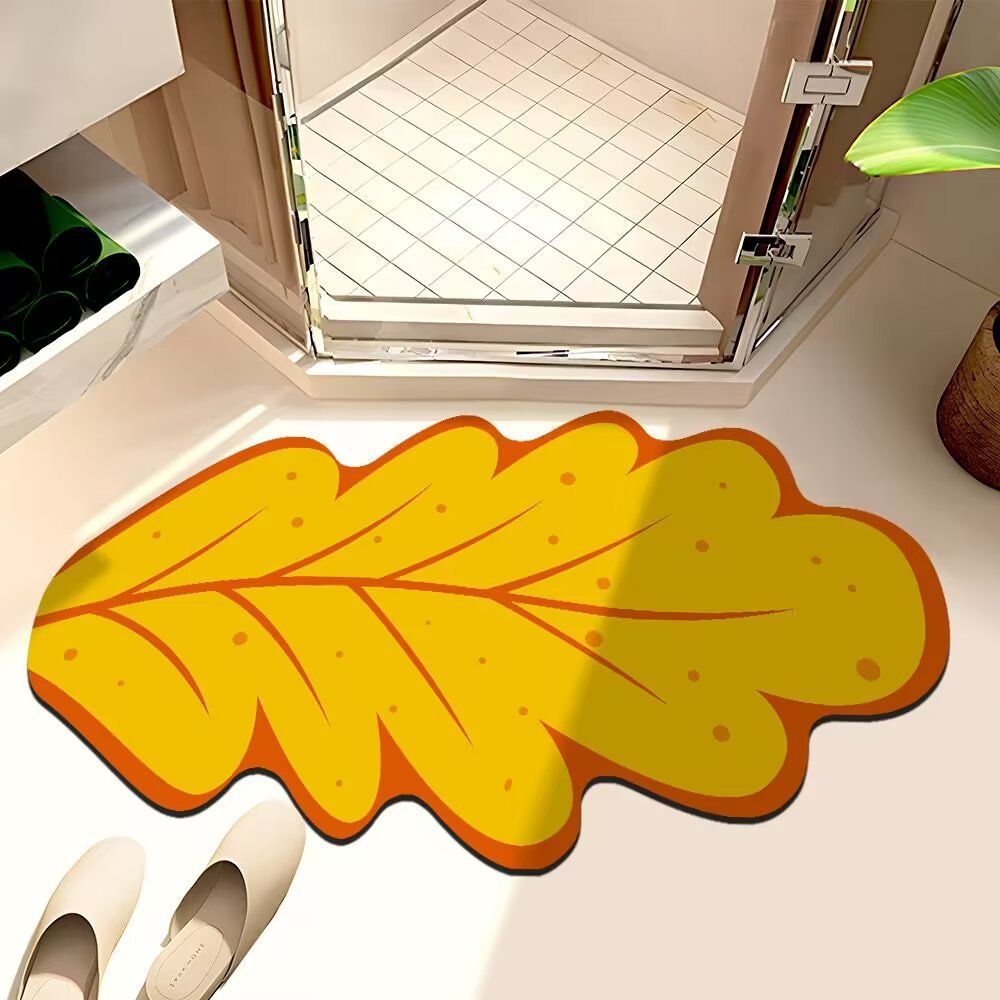 Leaf-Shaped Bath Mat Bowlift