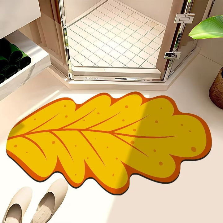 Leaf-Shaped Bath Mat Bowlift
