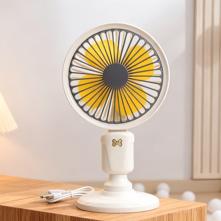 Portable USB Desk Fan with Flexible Tilt Mechanism Bowlift