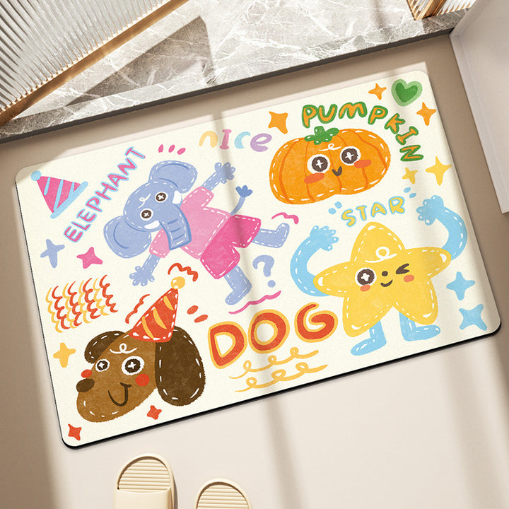 Playful Cartoon-Themed Area Rug