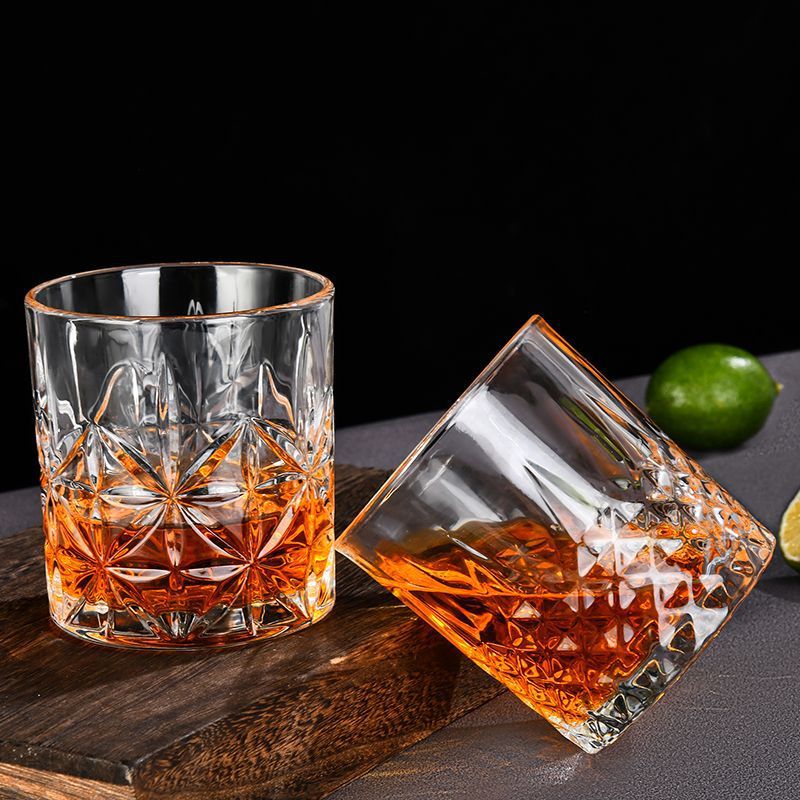 Crystal lowball whiskey glass tumbler Bowlift