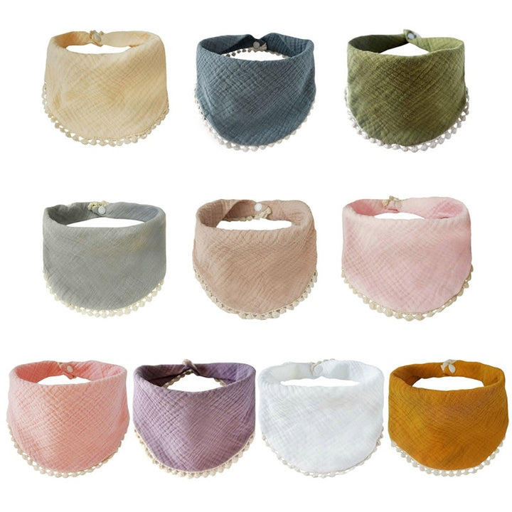 Soft Cotton Drool Bibs Set Bowlift
