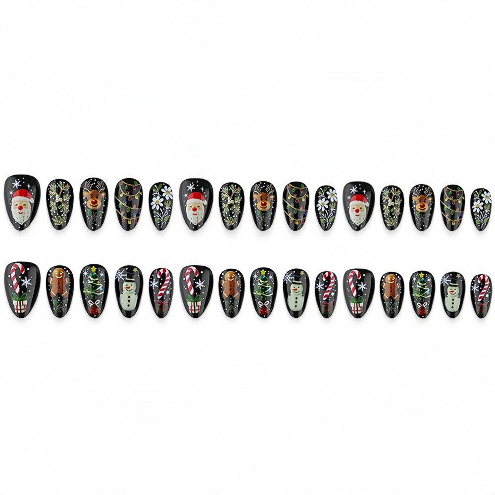 Artificial Nail Set with Christmas Motifs Bowlift