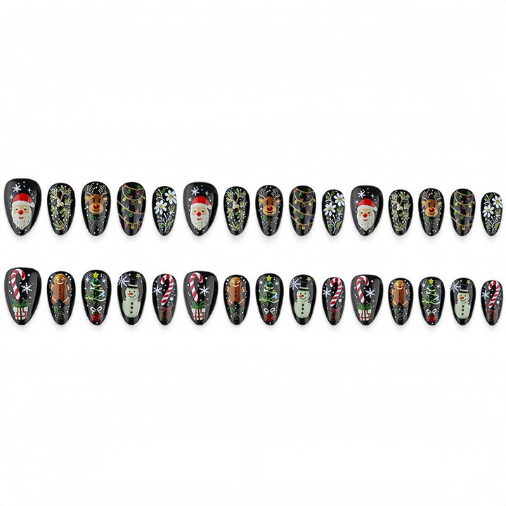 Artificial Nail Set with Christmas Motifs Bowlift