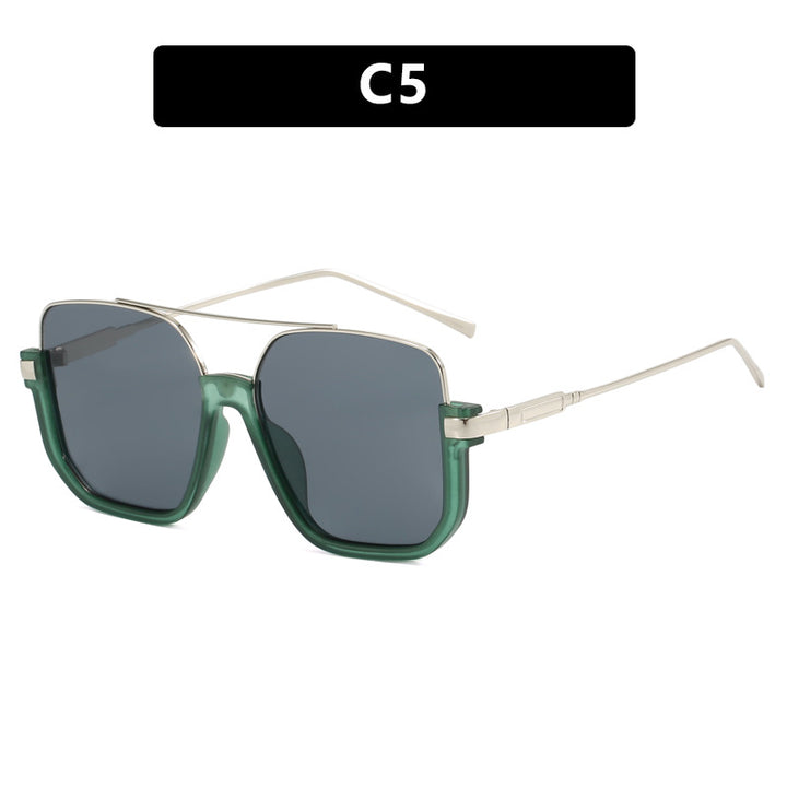 Women oversized sunglasses with trendy square frame and protective UV filter Bowlift