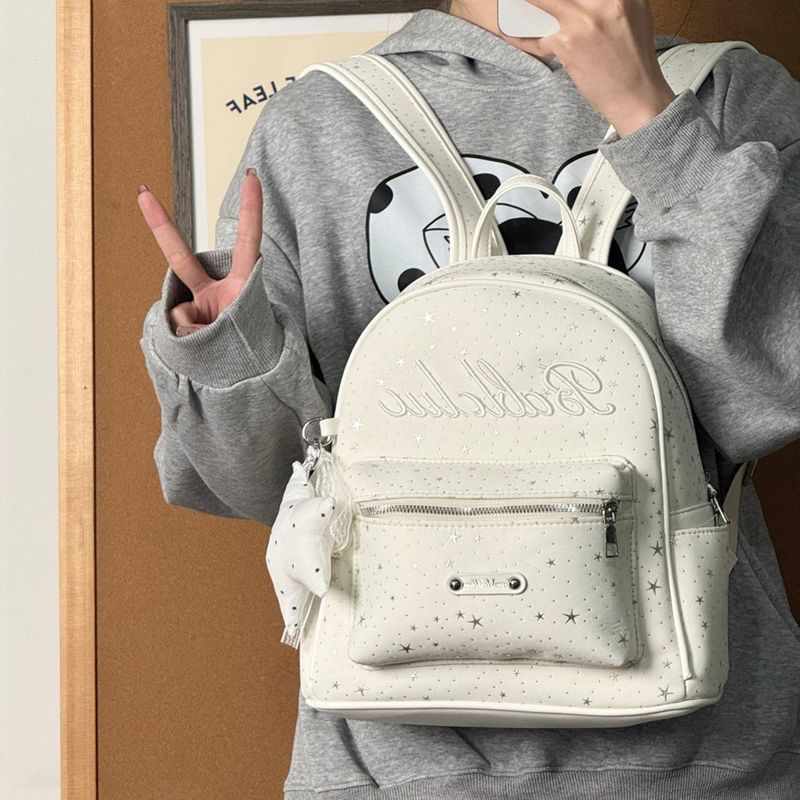 Decorative Star-Pattern Mini Backpack Bowlift