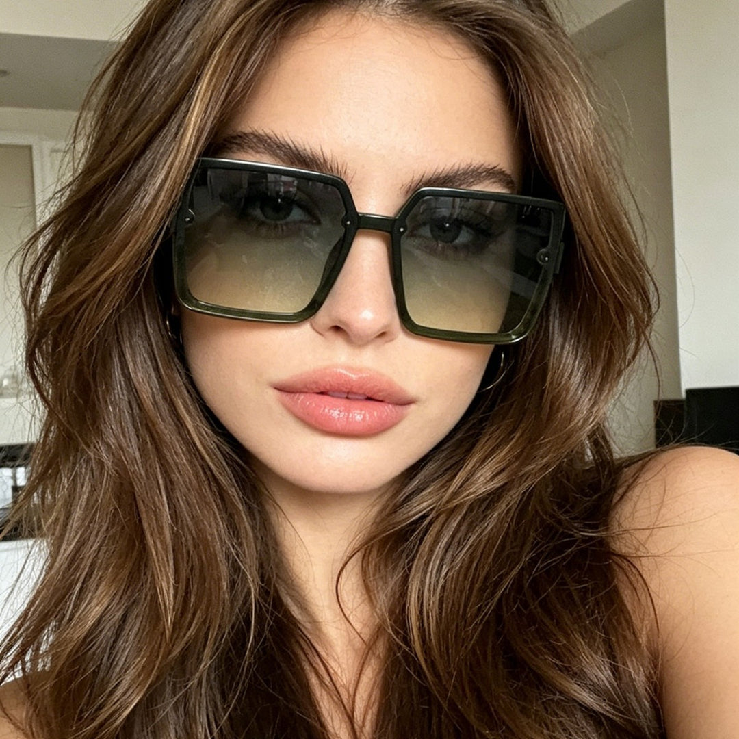 Women's square sunglasses with retro-inspired design and soft lenses Bowlift