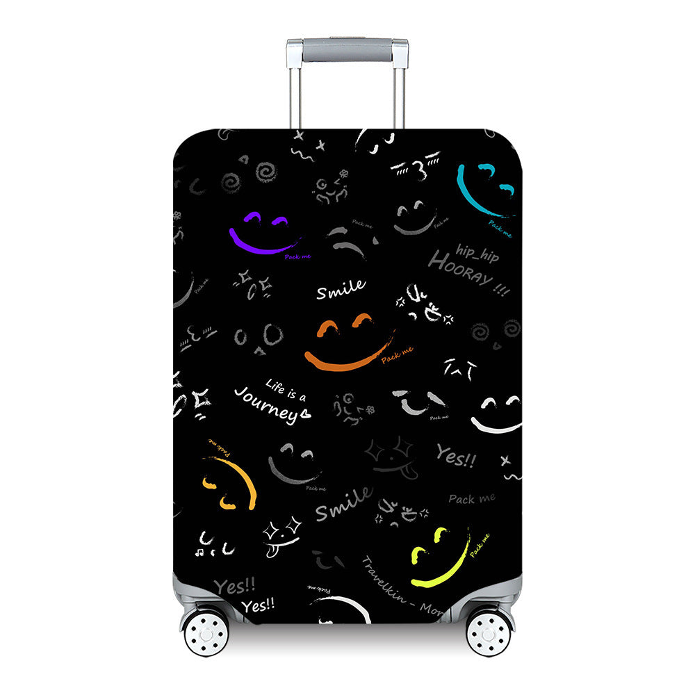 Unisex hard-shell travel suitcase with artistic landscape design Bowlift