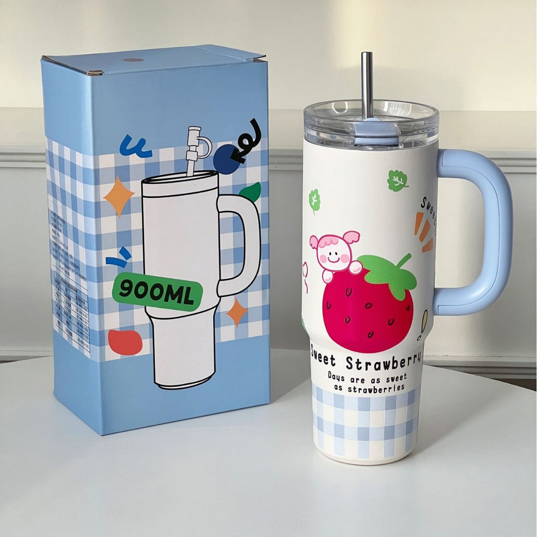 Women's insulated cup with practical straw Bowlift