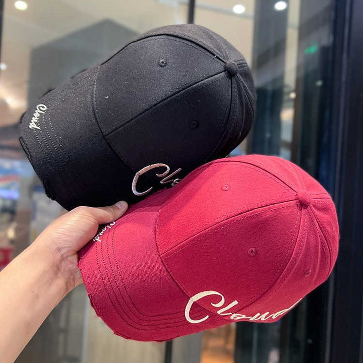 Women's Distressed Casual Cotton Baseball Cap Bowlift