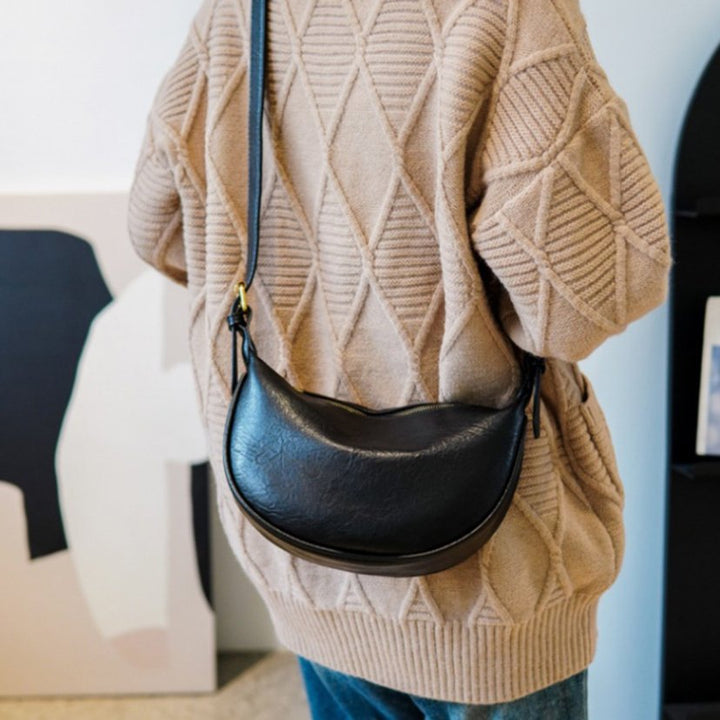 Sleek Crescent Shaped Crossbody Bag Bowlift