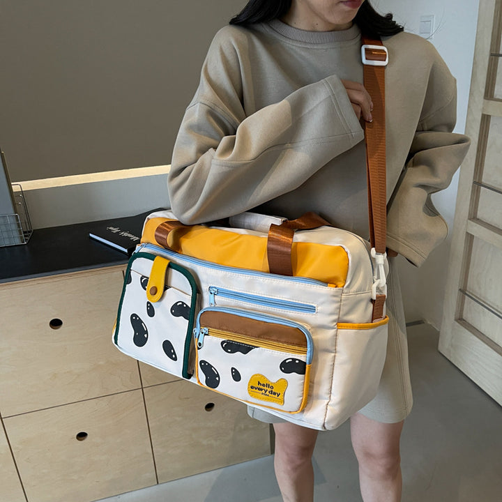 Playful Patterned Travel Duffle Bag Bowlift