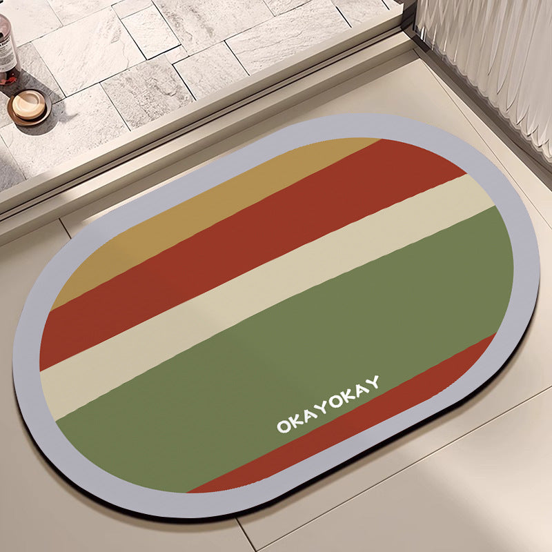 Decorative Floral Bathroom Mat Bowlift
