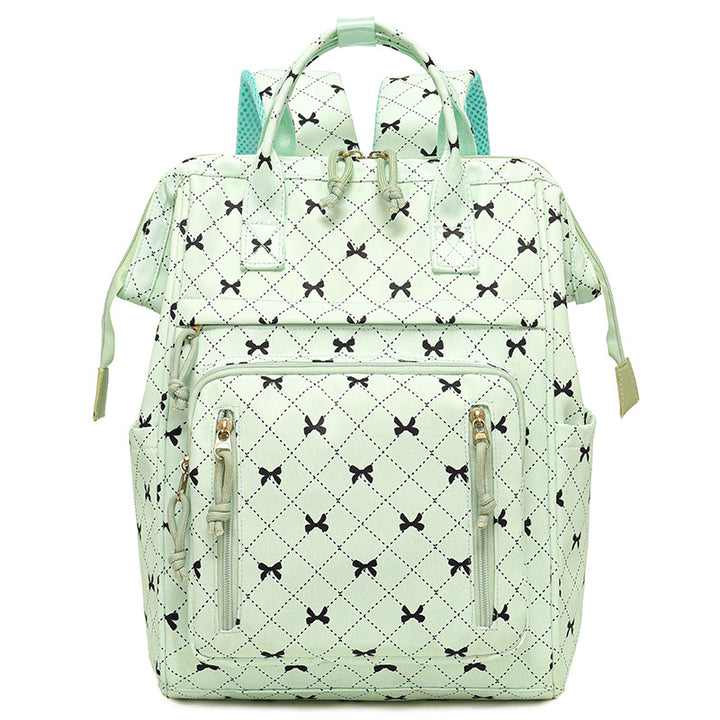 Stylish Bow-Printed Backpack Bowlift